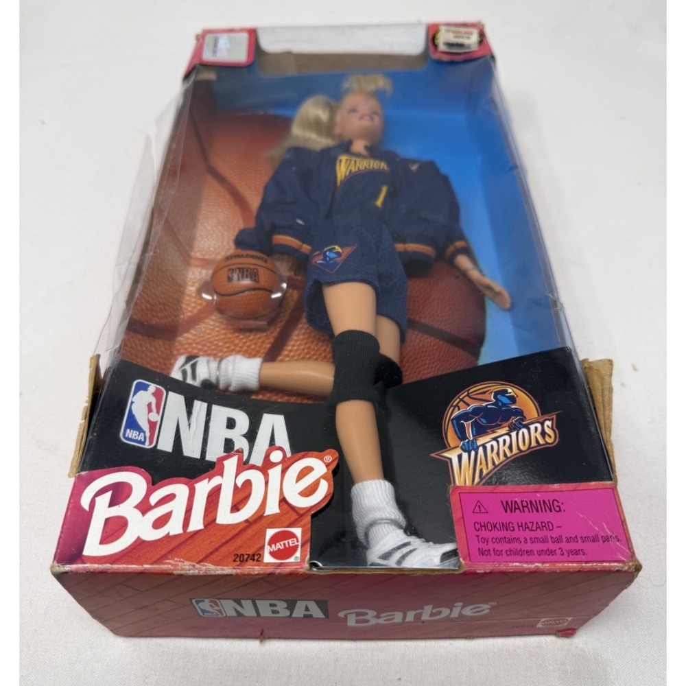 1998 NBA Barbie Golden State Warriors Barbie Basketball Collectible #20742